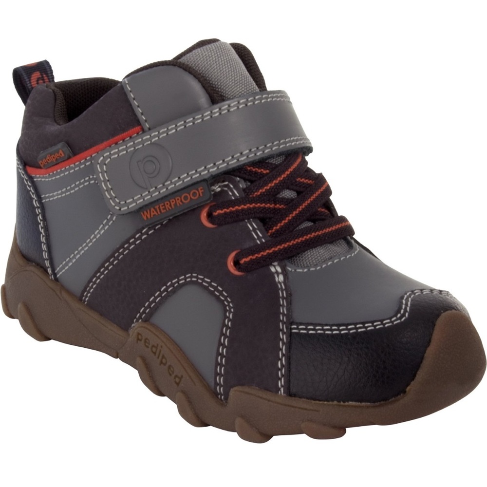 Pediped Baby Boys Flex Justin Gray Boots Size 24 Toddler Shoes Waterproof 8 US